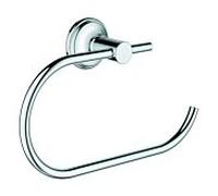 GROHE Porte-papier Essentials Authentic 40657001 chromé, sans couvercle, accessoire dissimulé