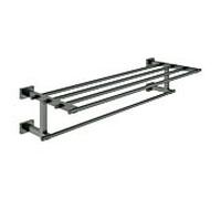 Grohe Essentials Cube Badetuchhalter 40512AL1 55,8 cm, multi, fermeture invisible, graphite dur brossé