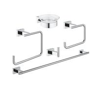 GROHE Essentials Cube ensemble d'accessoires 5 en 1 chrome 40758001