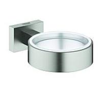 Grohe Essentials Cube Halter 40508DC1 supersteel, pour verre, Seifenspender / bol