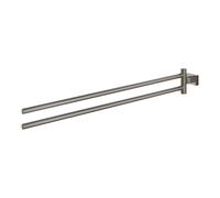 GROHE Essentials Cube Porte-serviettes - 43,9 cm - double - rotatif - graphite dur brossé 40624al1
