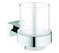 Grohe Essentials Cube porte-verre 40755001 chrome, verre avec Halter
