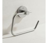 GROHE Porte-WC Essentials 40689DC1 Supersteel sans couvercle fermeture invisible