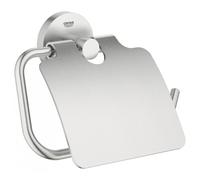 GROHE Essentials Porte-papier toilette 40367DC1 SuperSteel avec couvercle, fixation cachée