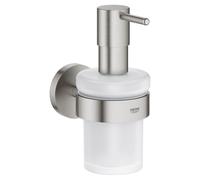 GROHE Essentials Distributeur de savon - 160 ml - avec support - montage mural - SuperSteel 40448dc1