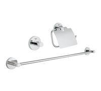 GROHE Set d'accessoires de salle de bain Essentials 3-en-1 40775001 chromé design