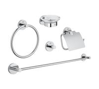 Grohe Essentials Ensemble d'accessoires de salle de bains, 40344001,
