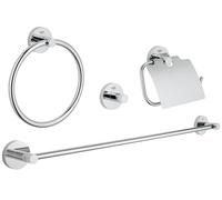 Grohe Essentials kit d'accessoires 4 en 1 StarLight Chrome 40776001
