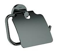 GROHE Porte-WC Essentials 40367A01 graphite dur avec couvercle, fermeture dissimulée