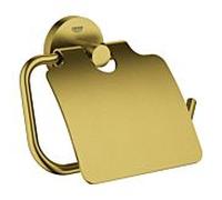 GROHE Porte-WC Essentials 40367GN1 - Cool Sunrise brossé, avec couvercle, fermeture dissimulée