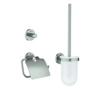 Grohe Essentials Set d’accessoires 3 en 1 Finition inox brossé infinity, 40407DC