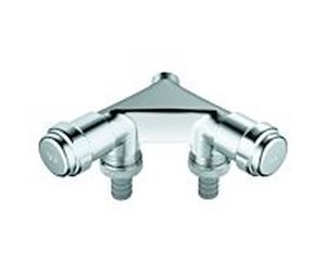 Grohe était le double valve "simple" 41022000 DN15 avec clapet anti - retour, chromé