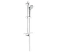 GROHE Euphoria 110 Duo Ensemble de Douche (Pommeau de Douche 2 jets, Barre 60cm, Flexible 1.75m, Tablette), Chromé, 27230001