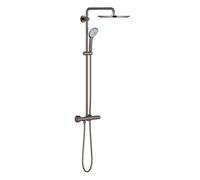 GROHE Euphoria XXL Colonne de douche avec robinet thermostatique et douche de tête Rainshower Cosmo 310 et douchette Hard graphite brillant (anthracite) 26075a00