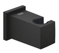 GROHE Euphoria Cube Coude de Sortie de Douche avec Support Mural pour Douchette à main (Filetage de Raccordement Mâle 1/2 Pouce, Protection Contre le Retour d’Eau), Phantom Black, 26370KF0