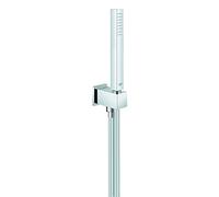 GROHE Euphoria Cube Stick Ensemble de Douche (Pommeau de Douche 1 jet, Support Mural et Flexible SilverFlex 1.25m), Economie d'Eau, Chromé, 26405000