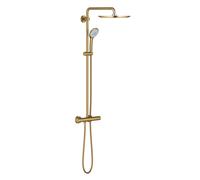 Grohe Euphoria ensemble de douche mural avec thermostat avec douche pluie Brushed Cool Sunrise 26075GN0