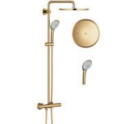 Grohe Euphoria ensemble de douche mural avec thermostat avec douche pluie Cool Sunrise 26075GL0