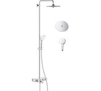 Grohe Euphoria ensemble de douche mural avec thermostat avec douche pluie StarLight Chrome 26510000