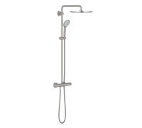 Grohe Euphoria ensemble de douche mural avec thermostat avec douche pluie SuperSteel 26075DC0
