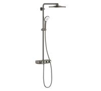 Grohe Euphoria SmartControl System 310 Duo, système de douche avec mitigeur thermostatique, mural, chromé, 26507AL0, Couleur: graphite dur brossé