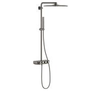 Grohe système de douche 26508AL0 graphite dur brossé, avec thermostat AP, bras de douche pivotant de 45 cm