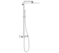 Grohe Euphoria SmartControl ensemble de douche pluie apparent - douche de tête carrée 31 cm - douchette bâton - avec inverseur - chrome 26508000