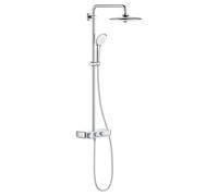 GROHE Euphoria smartcontrol Ensemble de douche pluie apparent - pomme de douche ronde 26cm - 2 fonctions - douchette ronde - chrome 26509000