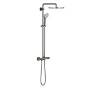 Grohe Euphoria System 310 ensemble de douche pluie apparent - thermostatique - douche de tête Ø 31 cm - barre de douche 88 cm - anthracite brillant 26075a00