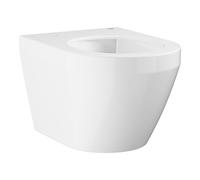 GROHE Cuvette WC suspendue Euro Ceramic compacte – Porcelaine vitrifiée – sans bride – Blanc