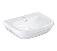 Grohe Euro Céramique de salle de bain lavabo 39323000 65cm, blanc alpin, 2000 trou robinetterie avec trop-plein