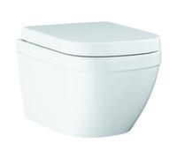 Grohe Euro Céramique Ensemble de WC suspendu sans rebord, sortie horizontale, siège de WC Slim, blanc alpin, 39693000