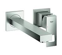 Grohe Eurocube 23447DC0 supersteel, mitigeur lavabo 2 trous, saillie 231 mm