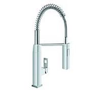 Grohe Eurocube mélangeur de cuisine 31395000 chrome, bec en C, avec douche professionnelle