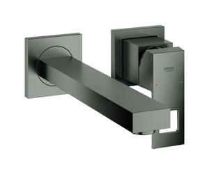 Grohe Eurocube Mélangeur lavabo 2 trous, montage encastré, saillie 231mm, 23447AL0, Couleur: graphite dur brossé