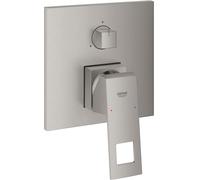 GROHE Mitigeur monocommandé Eurocube 24094DC0 – Inverseur 3 voies – Couleur acier super
