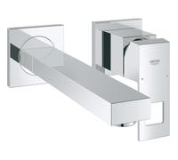 Grohe Eurocube 2 trous mitigeur lavabo 23447000 chromé , fixation murale, bec 231 mm