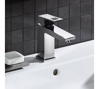 GROHE Mitigeur lavabo Eurocube 23446000 Chromé M-Size hauteur moyenne sans garniture de vidage