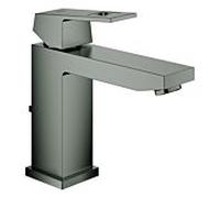 GROHE Eurocube Robinet de lavabo 1 trou taille m avec vidange Brushed Hard graphite brossé (anthracite) 23445AL0