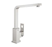 Grohe - Eurocube Mitigeur monocommande d'évier avec bec pivotant, Inox Brossé (31255DC0)