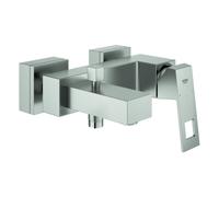 Grohe Eurocube Mitigeur monocommandé pour bain, apparent, saillie 181mm, sans ensemble de douche, 23140DC0, Couleur: acier super