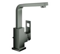 Grohe Eurocube Mitigeur monocommandé pour lavabo, L-Size, vidage à tirette, orientable, saillie 150mm, 23135AL0, Couleur: graphite dur brossé