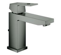 Grohe Eurocube Mitigeur monocommandé pour lavabo, M-Size, vidage à tirette, saillie 133mm, 23445AL0, Couleur: graphite dur brossé