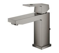 GROHE Robinet de lavabo Eurocube 1 trou Taille M avec vidange - Brushed Hard Graphite (anthracite)