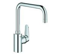 GROHE Mitigeur d'évier Eurodisc Cosmopolitan 32259003 – Bec en U pivotant, chromé, eau interne