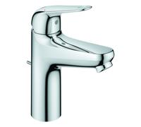 Grohe Euroeco Mitigeur monocommandé pour lavabo, M-Size, saillie 116mm, vidage à tirette plastique, 24265001