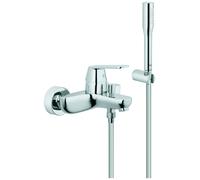 Grohe Eurosmart Cosmopolitan Mitigeur monocommandé pour bain, montage apparent, saillie 163mm, avec ensemble de douche, 32832000