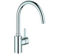 GROHE Eurosmart Cosmopolitan Mitigeur monocommandé pour évier, saillie 224mm, orientable, haut, 32843002, Couleur: chrome