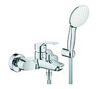 Grohe Eurosmart mitigeur de bain 25276003 montage mural avec kit de support mural, chromé