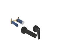 GROHE Eurosmart Mitigeur de lavabo encastré - taille M - 2 trous - partie encastrée - noir mat SW1077260/SW28941